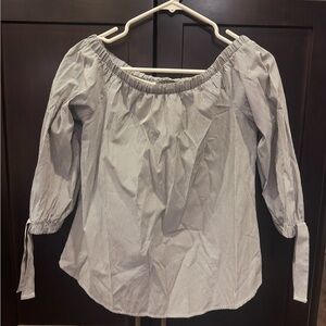 Potter's Pot Monochrome Striped Off-Shoulder Blouse